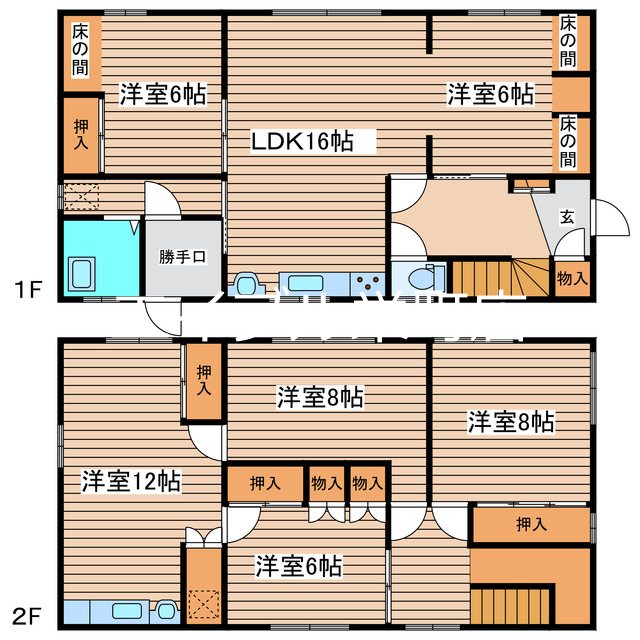 北2条16丁目貸家 間取り