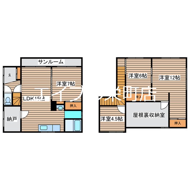北本町東4丁目貸家 間取り