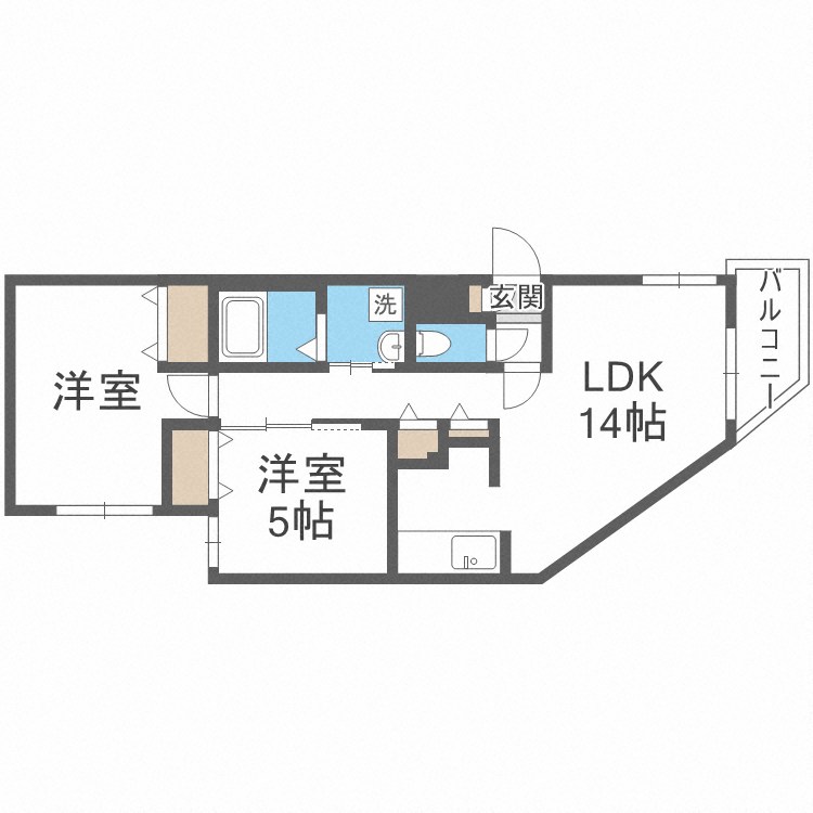 フランシーズ北10条 間取り