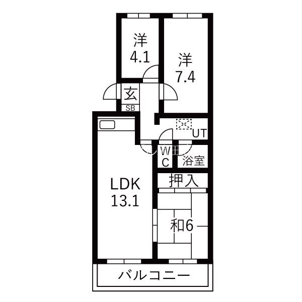 アカシヤコート厚別 間取り