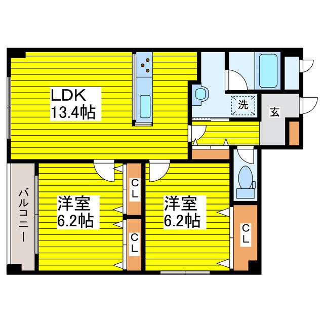 エムズ北23条 間取り