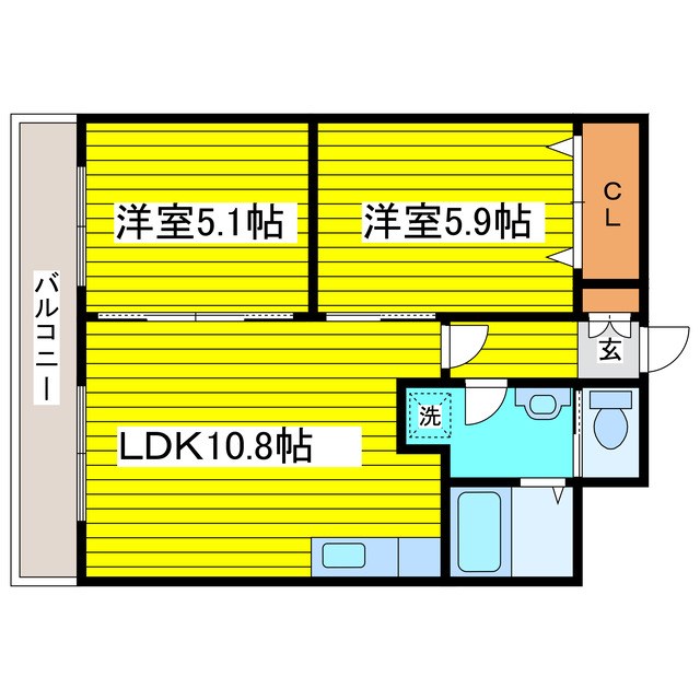 αNEXT札幌第9 間取り
