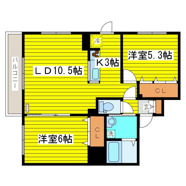 グランディールN9 間取り