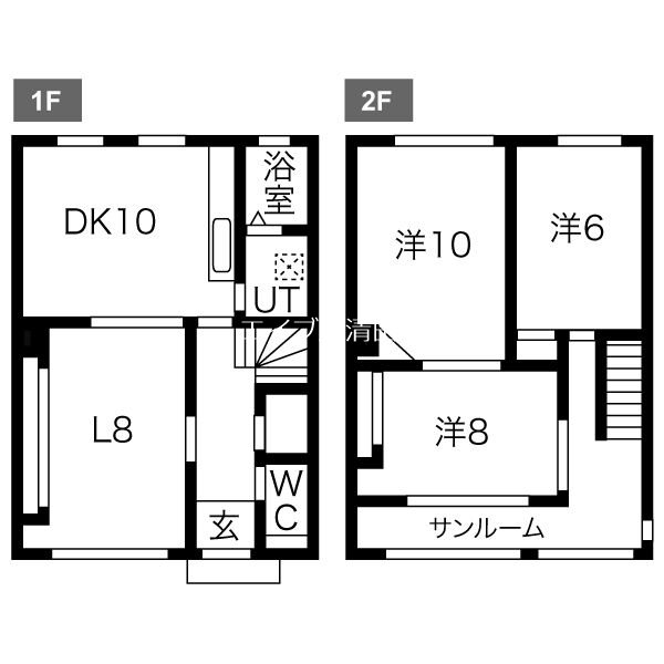 川沿１条６丁目貸家 間取り