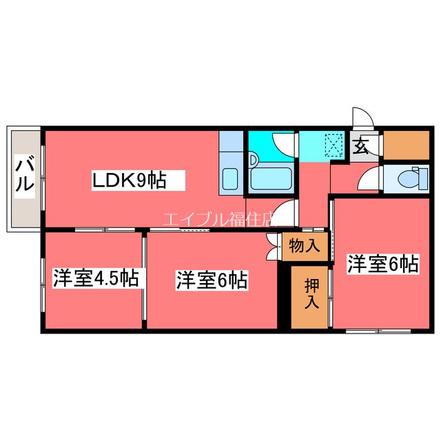 クレア栄通１号棟 間取り