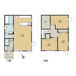 平岡2条2丁目貸家 間取り