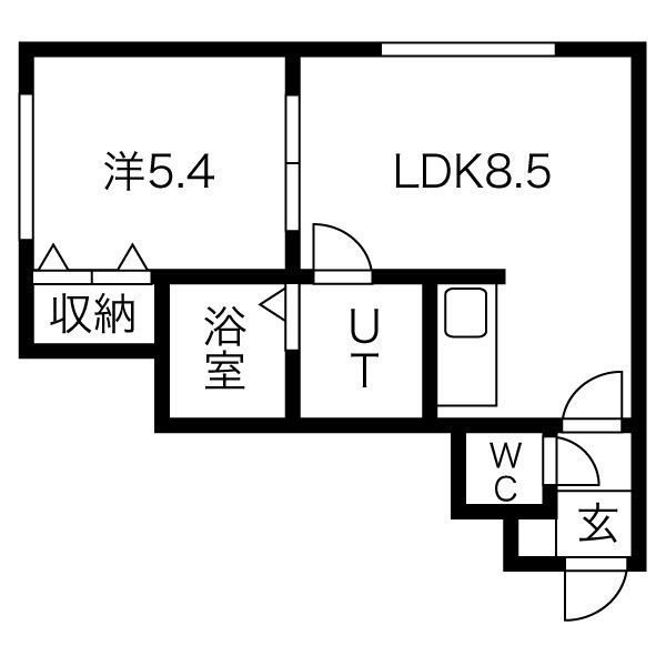 マイルーム環状通東A棟 間取り