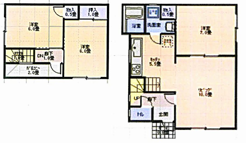 藤野1-8一戸建て 間取り