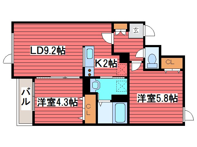 ラコルテデルソーレ 間取り