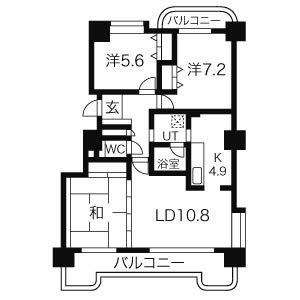 北海道札幌市東区北四十六条東１６丁目 間取り