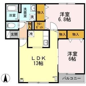 セジュール屯田　A 間取り