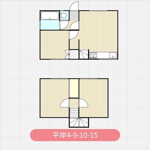 平岸4条9丁目10-15貸家 間取り