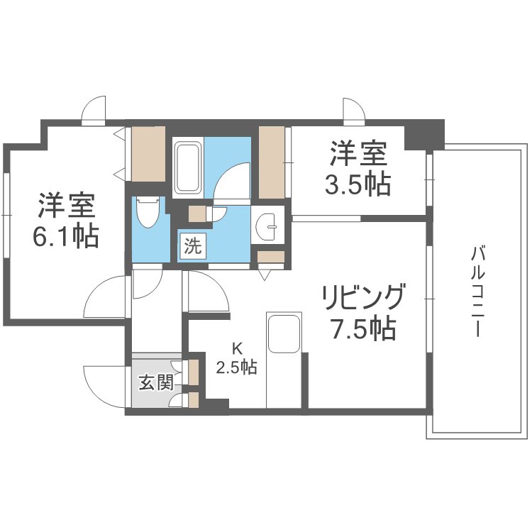 レーベン北大前 間取り
