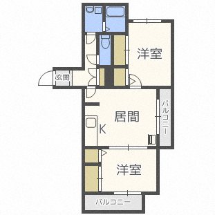 カーム北6条 間取り
