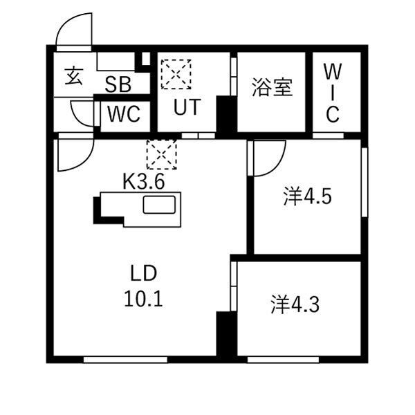 北海道札幌市豊平区月寒東三条７丁目 間取り