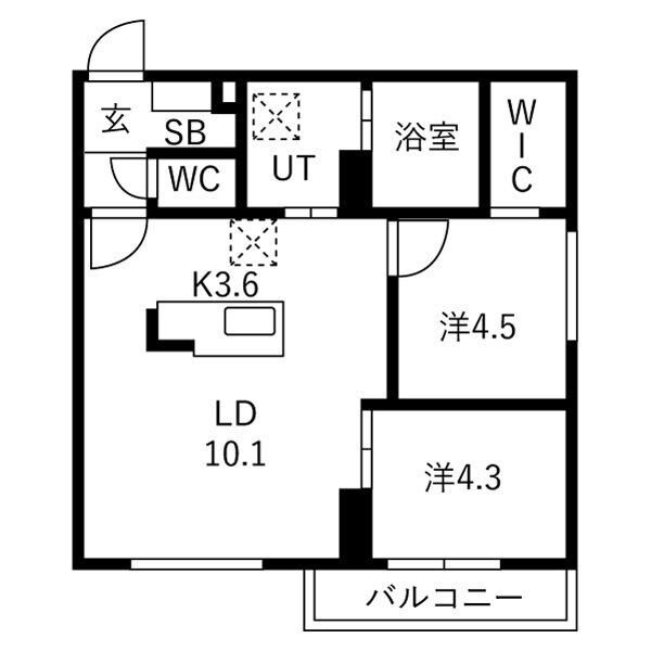 北海道札幌市豊平区月寒東三条７丁目 間取り