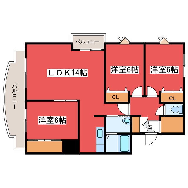 つくしハイツB 間取り