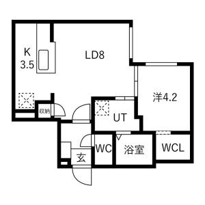 仮）北8東8MS 間取り