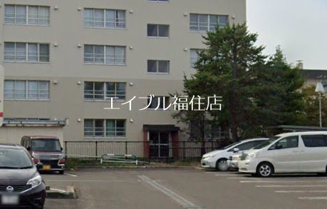 札幌西月寒団地6号棟 エントランス