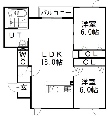 ウィンブルーⅥ 間取り