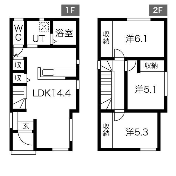 平和通6丁目戸建て 間取り