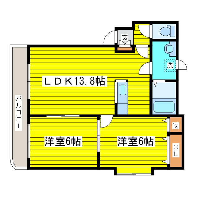北海道札幌市東区北十二条東２丁目 間取り