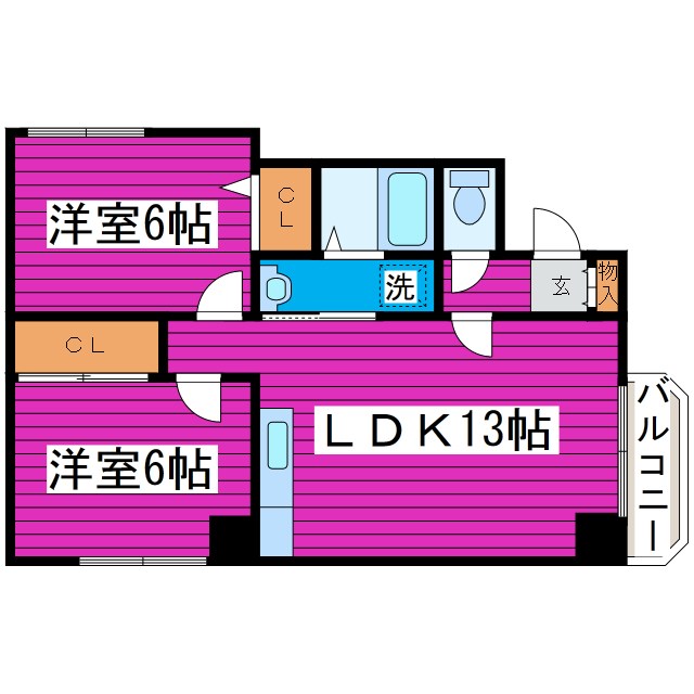 北海道札幌市北区あいの里二条４丁目 間取り