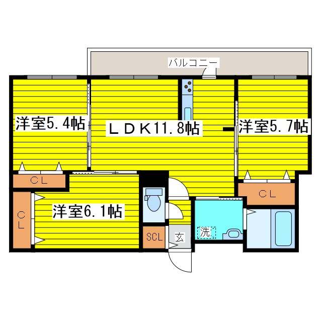 北海道札幌市東区本町一条１丁目 間取り