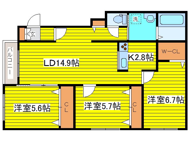 北海道札幌市東区北三十二条東１８丁目 間取り