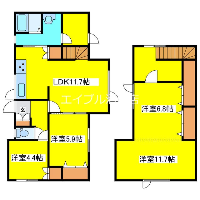 中央5丁目2-5貸家 間取り