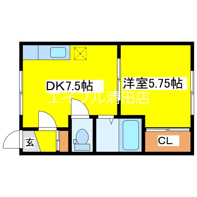 Fコーポ藤ハイツ第13 間取り