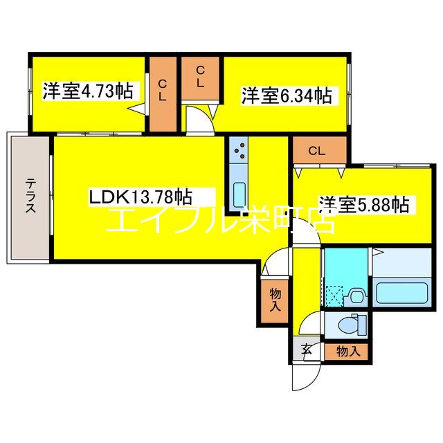 北海道札幌市東区北十八条東１２丁目 間取り