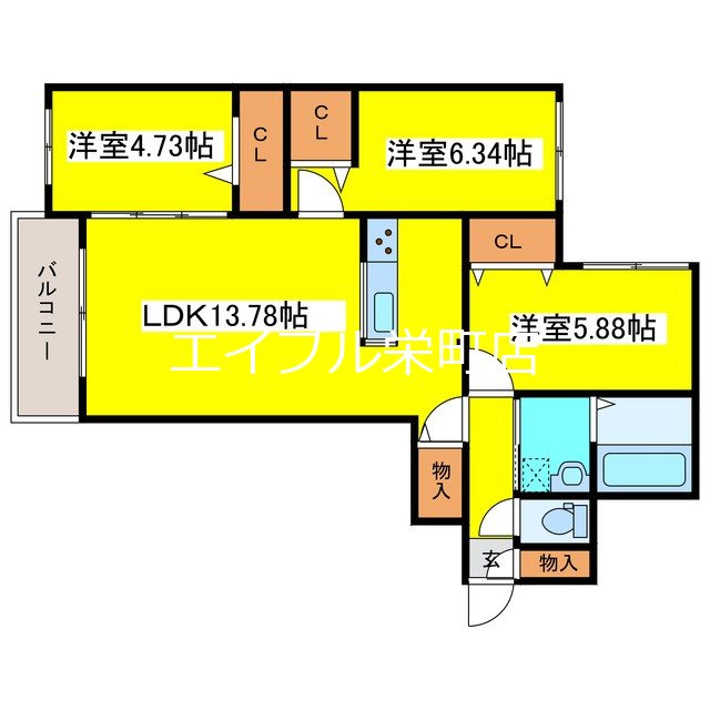 北海道札幌市東区北十八条東１２丁目 間取り