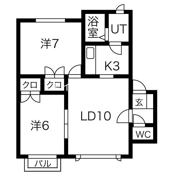 グランヴェール川沿 III 間取り