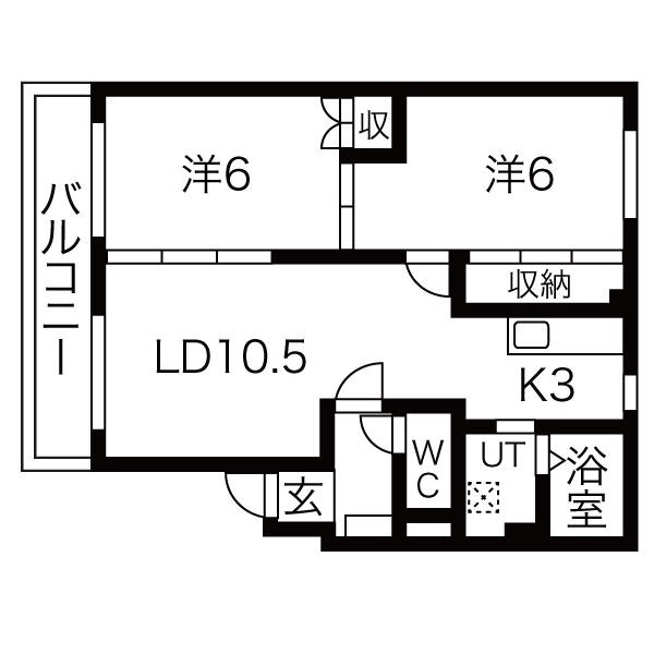 北海道札幌市東区北十六条東１５丁目 間取り