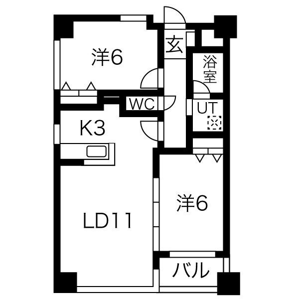 北海道札幌市東区本町二条３丁目 間取り