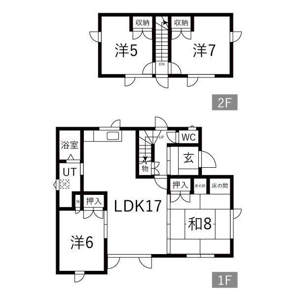 大曲南ヶ丘5丁目戸建 間取り
