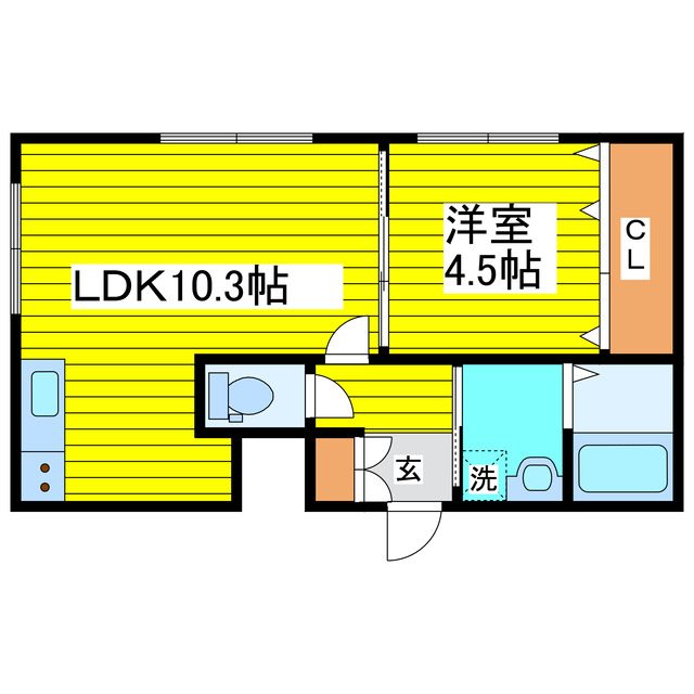北海道札幌市東区北十一条東１０丁目 間取り