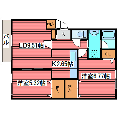 グリーンリーフ村上 間取り