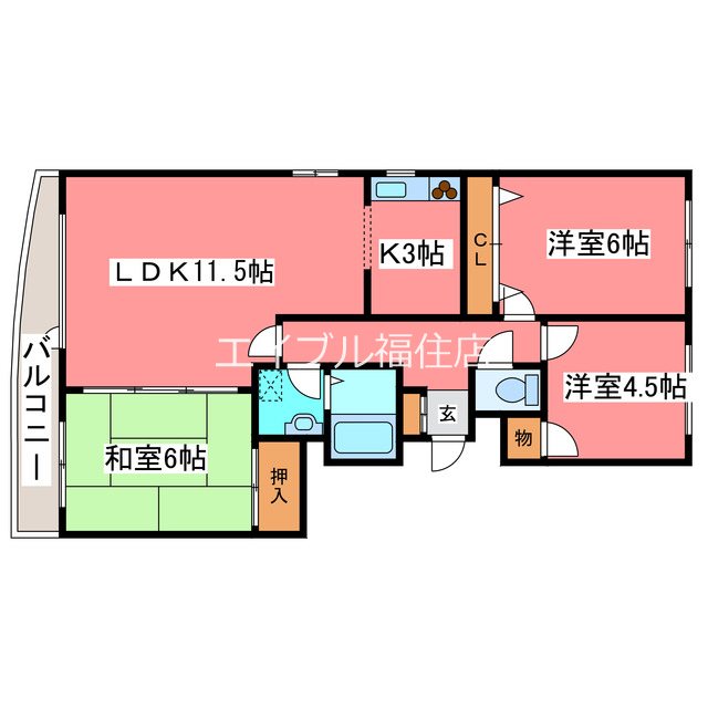 クレア西岡 間取り