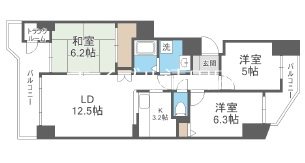 アイシティ羊ヶ丘通 間取り