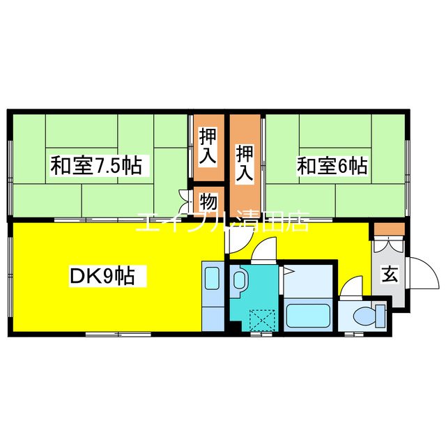 コーポ水越 間取り