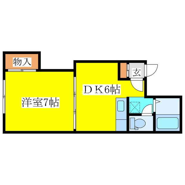 シャトル1DK 間取り