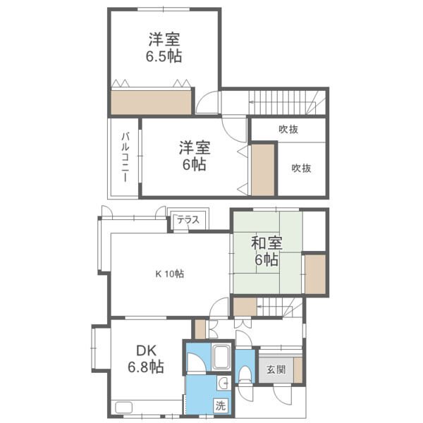 大曲末広2丁目11-8　戸建 間取り