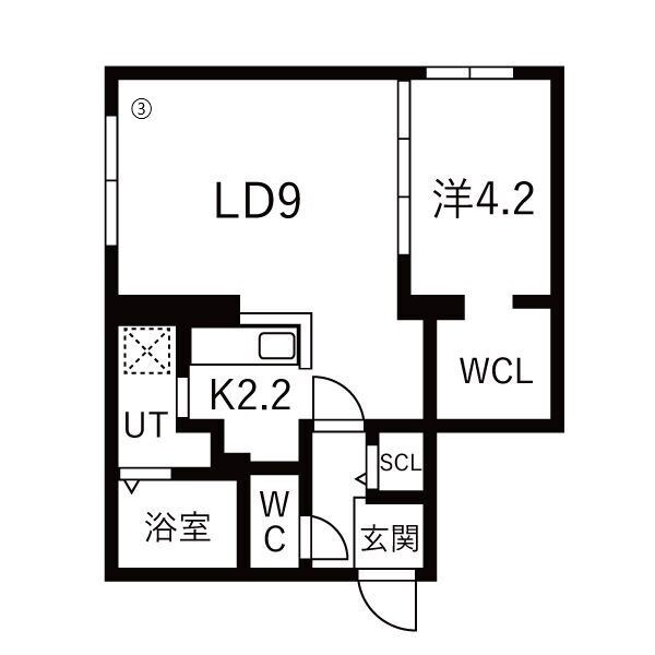北海道札幌市東区北十三条東５丁目 間取り
