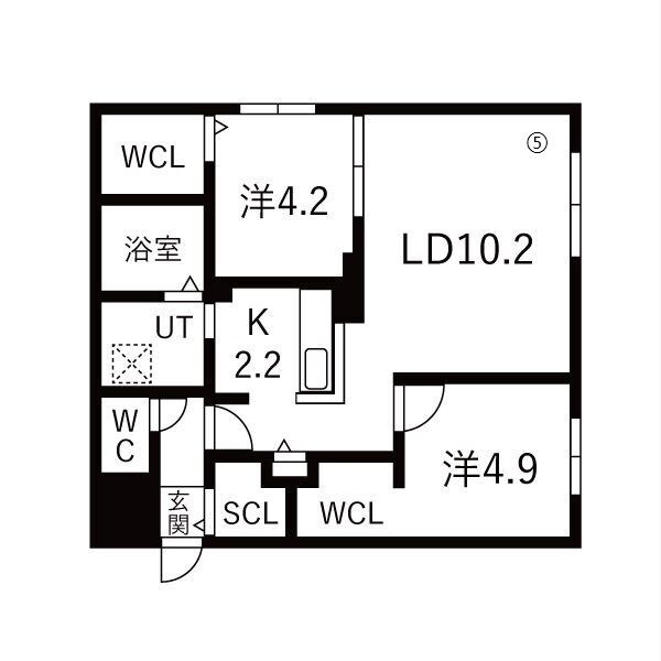 北海道札幌市東区北十三条東５丁目 間取り