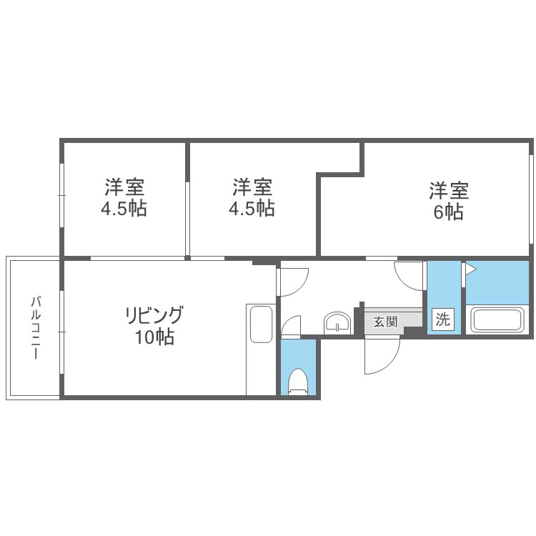 クレア栄通2号棟 間取り