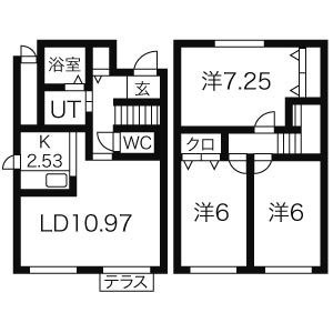 北海道札幌市東区伏古五条２丁目 間取り