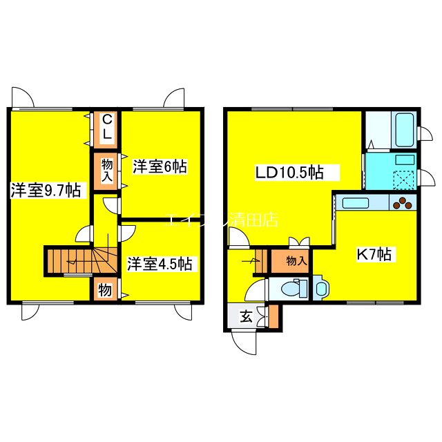 テラスハウス北野 間取り