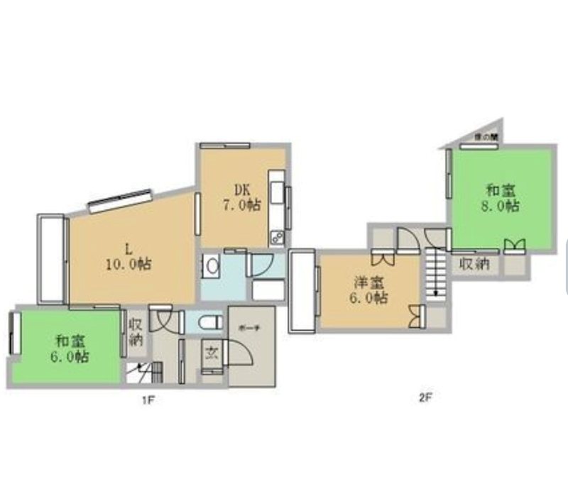 里塚1-2　戸建 間取り